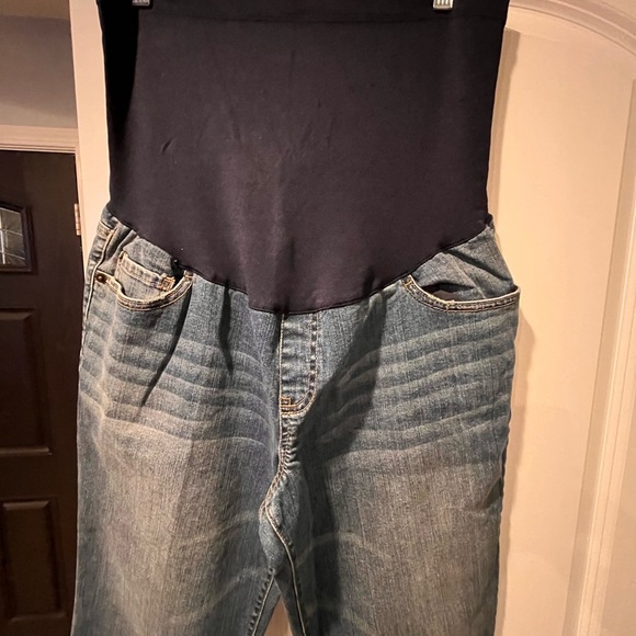 Women's Blue Maternity Jeans - Picture 2 of 7